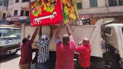 حملات مكبرة لرفع الإشغالات وإزالة التعديات بشوارع دمياط