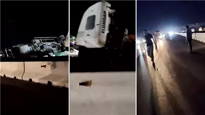 أخبار مصر: حادث مروع بطريق بنها المنصورة، حريق بالسيدة عائشة، سوريا تحترق، تحرك أمني في سقوط سقف قاعة فندق على رزان مغربي