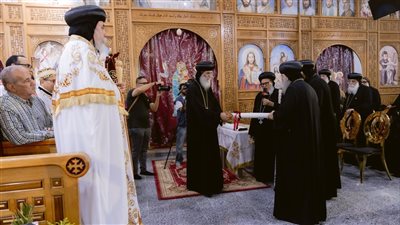 إيبارشية مطروح تحتفل بتجليس الأنبا كاراس 