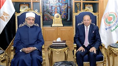 رئيس جامعة المنصورة يستقبل مفتي الجمهورية لبحث سبل التعاون المشترك 