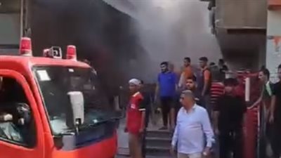 إخماد حريق شب في مطعم كشري بالمنوفية 