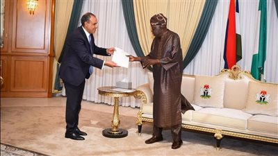 وزير الخارجية يسلم رسالة خطية من السيسي إلى رئيس نيجيريا (صور)