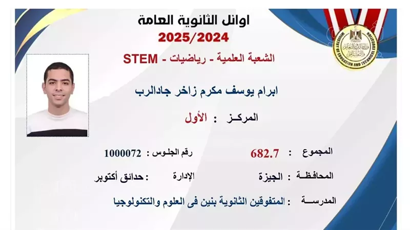 أوائل الثانوية العامة