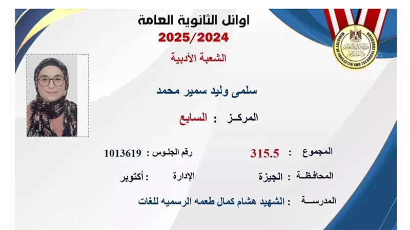 أوائل الثانوية العامة