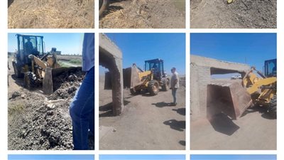 محافظ الشرقية: إزالة 6 حالات بناء مخالف بالحسينية 