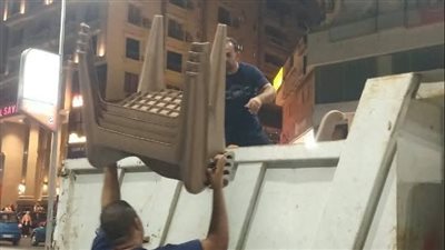 حملات لإزالة الإشغالات وتيسير الحركة المرورية بشوارع دمياط