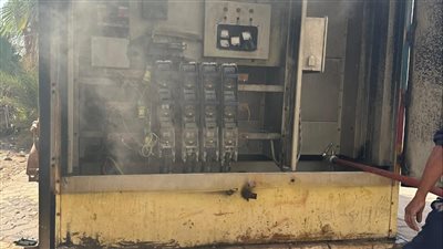 السيطرة على حريق اندلع بكابينة كهرباء في العبور