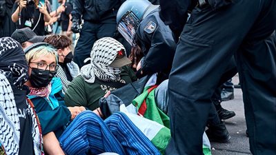 مظاهرات في مدن أوروبية دعما لـ فلسطين (فيديو)