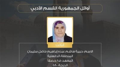 الثالثة بالثانوية الأزهرية أدبي: أتمنى الالتحاق بكلية اللغات والترجمة 