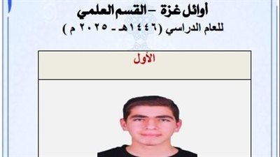 حمزة إسماعيل يحصد المركز الأول بالثانوية الأزهرية في فلسطين بــ 98%