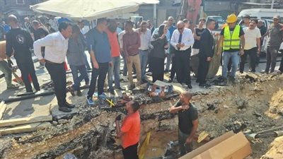 محافظ الجيزة يتابع أعمال إصلاح أعمال عطل الكابل الكهربائي الأرضي بساقية مكي