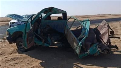 إصابة 6 أشخاص في تصادم سيارتي ميكروباص بالطريق الزراعي 