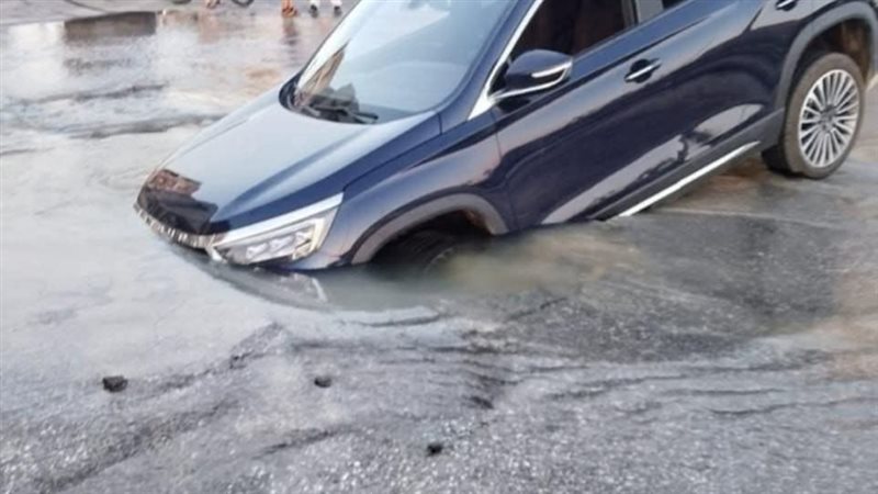 كسر في ماسورة مياه