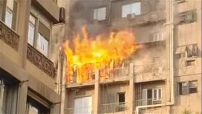 حريق يلتهم شقة سكنية بشارع شامبليون بوسط البلد