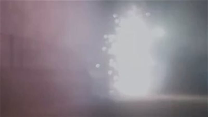حريق عمود إنارة بالبدرشين،