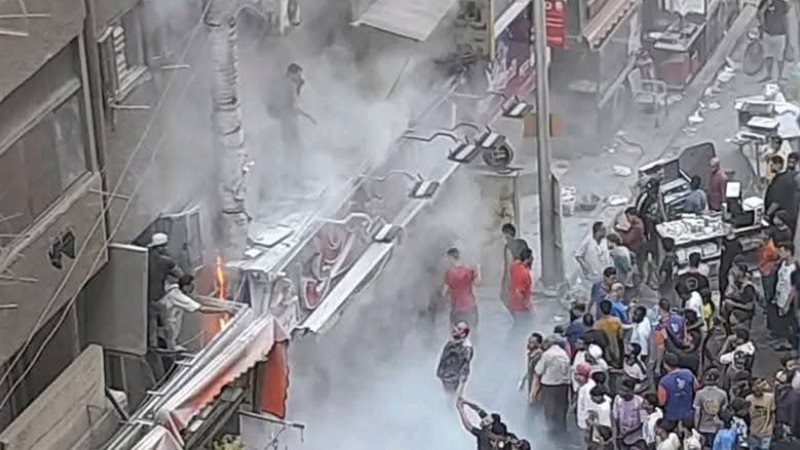 حريق مطعم أسماك بفيصل،
