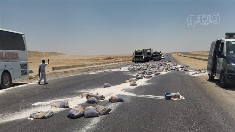 حادث تصادم على طريق
