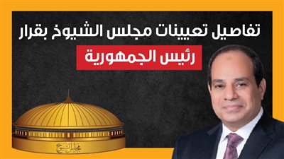 تفاصيل تعيينات مجلس الشيوخ بقرار رئيس الجمهورية (إنفوجراف)