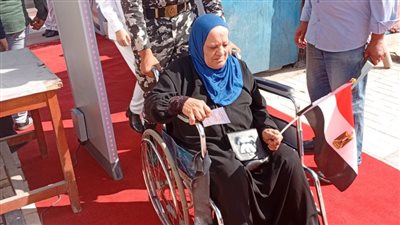 رجال الشرطة يساعدون كبار السن أمام مقرات انتخابات مجلس الشيوخ بالإسكندرية (صور) 