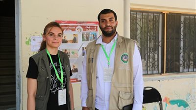 أعضاء الأمانة العامة لجامعة الدول العربية يتفقدون لجان انتخابات الشيوخ بمصر الجديدة (صور)