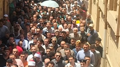 جنازة مهيبة لرئيس مباحث الشهداء في المنوفية (صور) 