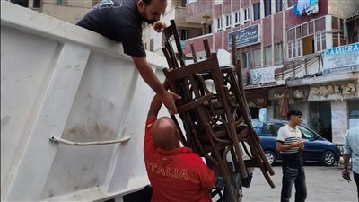 حملة مكبرة لرفع الإشغالات بشوارع دمياط