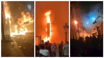  أول بيان من محافظة القليوبية عن حريق محال سور محطة مترو شبرا الخيمة