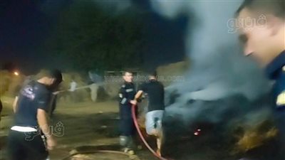 السيطرة على حريق في شونة كتان بقرية شبرا ملس بزفتى دون إصابات (صور)