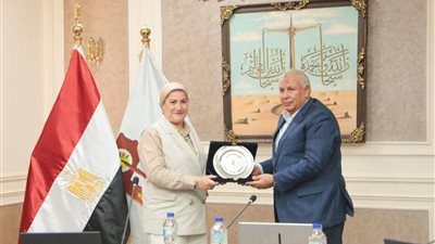 محافظ الوادي الجديد يعقد اجتماعًا مع رئيس القومي للأمومة والطفولة 