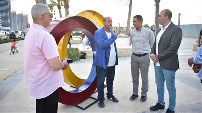 افتتاح أول معرض للنحت على الممشى السياحي بمدينة العلمين الجديدة