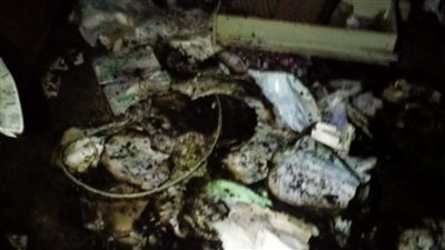 حريق هائل داخل مخزن الإدارة التعليمية في المنيا 