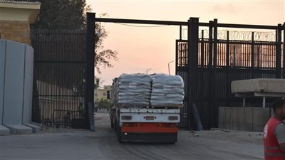 بـ220 شاحنة، الهلال الأحمر المصري يدفع بالقافلة الـ15 من زاد العزة إلى غزة 