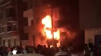إصابة شخص في حريق شقة بالقليوبية 