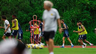 جماهير النصر تدعم الفريق قبل بداية المران الختامي استعدادا للسوبر السعودي (فيديو)