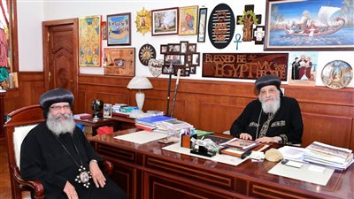 البابا تواضروس يتابع العمل في الدير الأبيض بسوهاج 