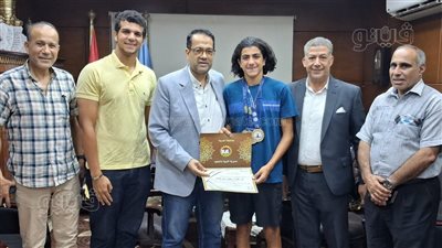 تعليم الغربية يكرم الطالب مهند خضير الحاصل على ذهبية بطولة العالم لشباب الخماسي الحديث 
