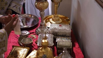 الأنبا بقطر يدشن أواني في كنيسة القديس بولس بإيبارشية ديرمواس