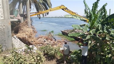 إزالة التعدي على 2000 متر مربع و7 قراريط زراعية ضمن الموجة الـ27 بأسيوط 