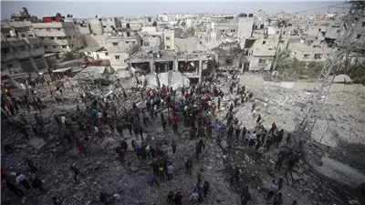 مجمع ناصر الطبي: استشهاد 5 فلسطينيين في قصف إسرائيلي بخان يونس 