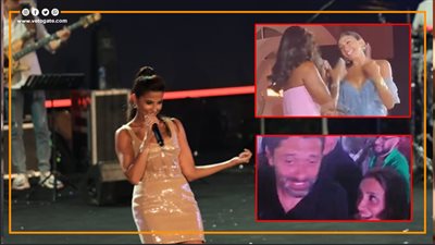 مفارقة غريبة، كريم محمود عبد العزيز وزوجته ودينا الشربيني في حفل روبي بالساحل الشمالي (فيديو) 