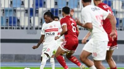 استمرار التعادل السلبي بين الزمالك وفاركو بعد 30 دقيقة