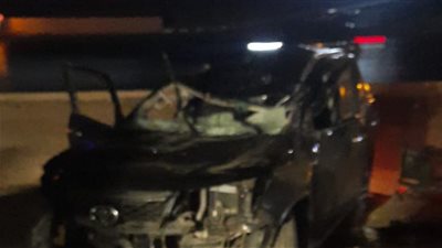 إصابة وزير الكهرباء و3 من طاقم الحراسة في حادث سير على الطريق الصحراوي