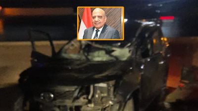 استقرار الحالة الصحية لوزير الكهرباء وزوجته بعد انقلاب سيارتهما بطريق 
