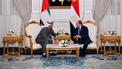 لحظة استقبال السيسي لـ محمد بن زايد بمطار القاهرة (فيديو)