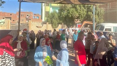 طوابير السيدات تتصدر المشهد أمام لجان إعادة الشيوخ ببني سويف (صور)