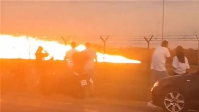 استعراض مميت، لحظة تحطم واحتراق مقاتلة 