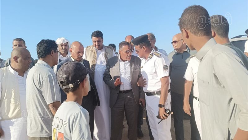 محافظ مطروح يصل لموقع