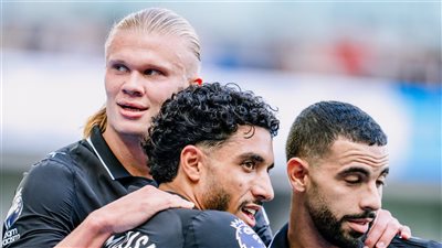 مرموش يصنع وهالاند يسجل، مانشستر سيتي يتقدم على برايتون في الشوط الأول 