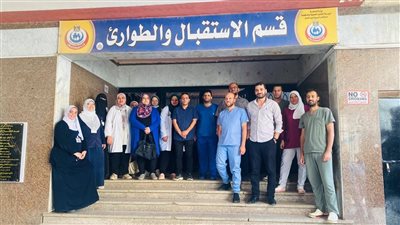 فريق من إدارة المستشفيات يتابع سير العمل بمستشفيي تمى الأمديد والسنبلاوين بالدقهلية