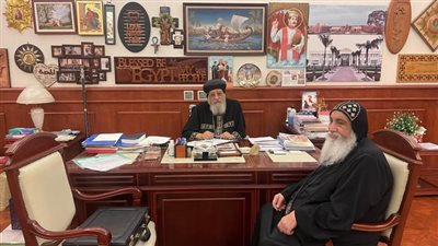 البابا تواضروس يتلقى تقريرا عن الخدمة في دير الأنبا بولا